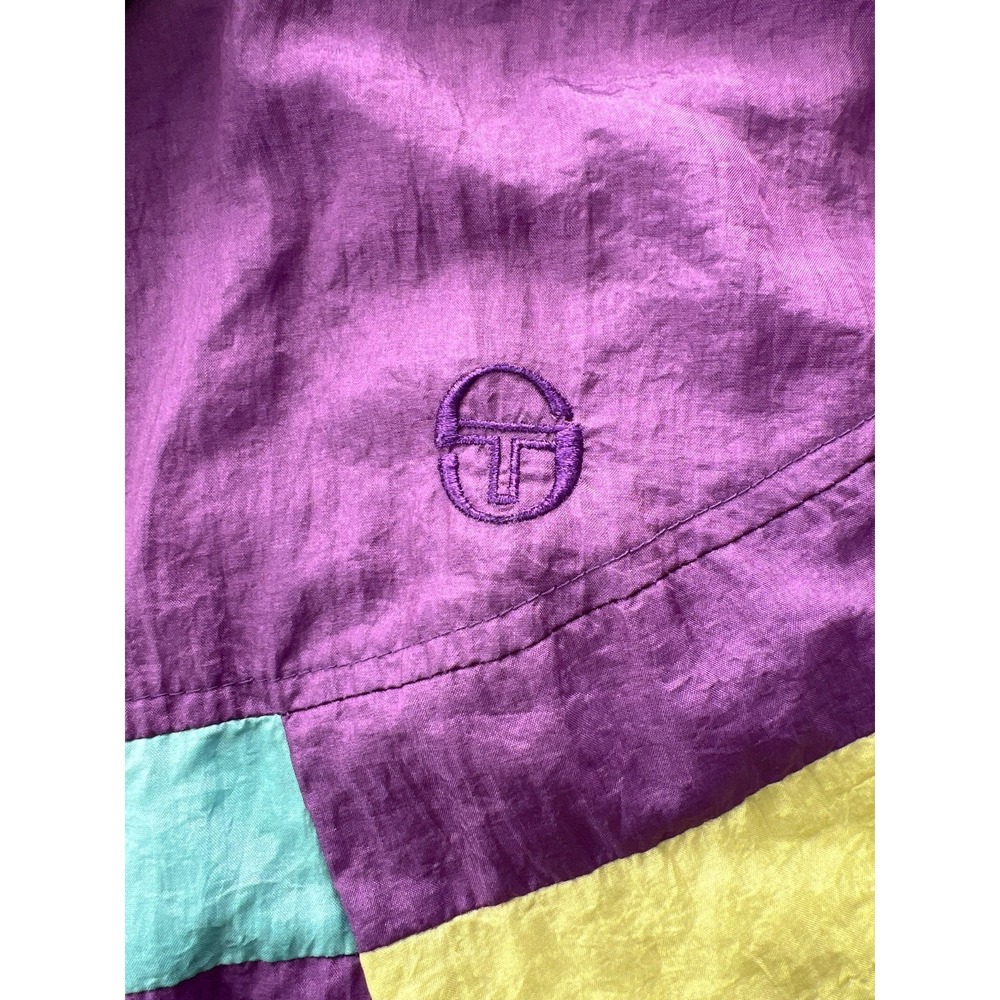 Sergio Tacchini Tracksuit Womens 8 VTG Purple Yellow Blue Y2K 90s Set Retro RARE - Picture 5 of 16